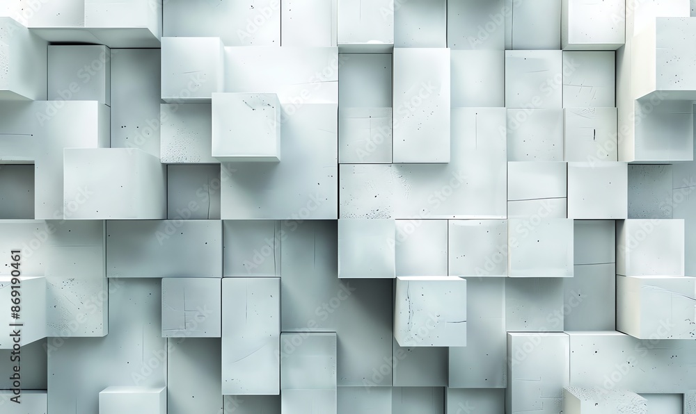 Abstract White Cube Structure Abstract White Cube Structure