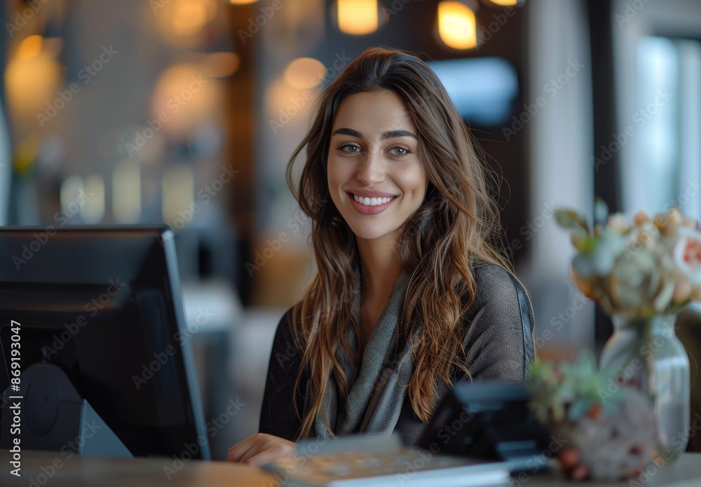 Fototapeta premium Stylish Businesswoman in Modern Office