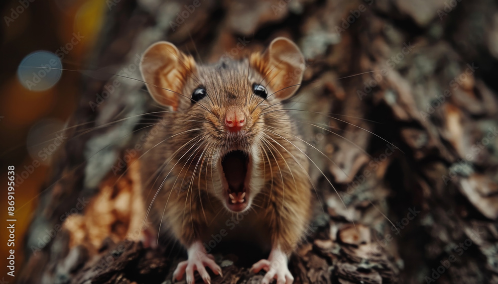A Close-Up of a Surprised Mouse A Close-Up of a Surprised Mouse