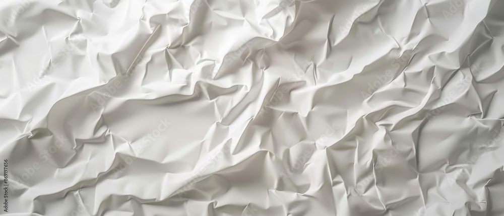Crumpled paper texture with soft creases, natural folds, realistic background Crumpled paper texture with soft creases, natural folds, realistic background