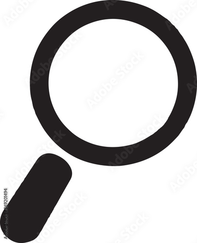 Search icon black vector silhouette with white background