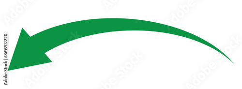 Thin сurved arrow icon. Doodle black rounded arrow. Sketch long arrow flat illustration