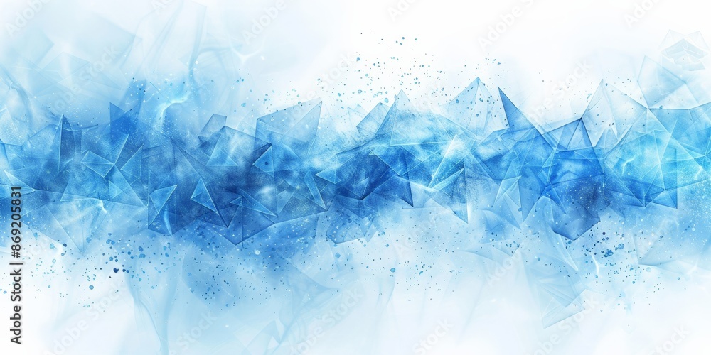 Abstract flowing ribbons in warm colors with sparkles on a cool blue background. Abstract flowing ribbons in warm colors with sparkles on a cool blue background.