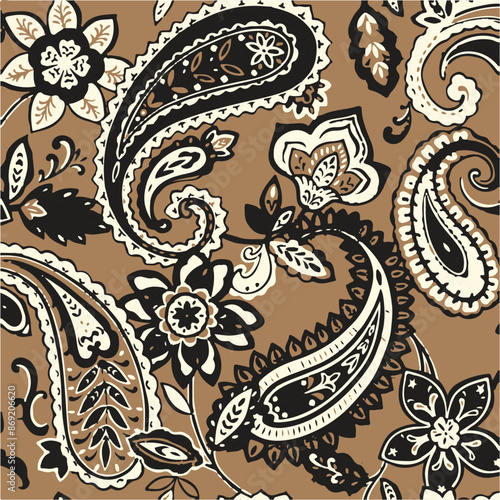 seamless Colorful paisley, background,seamless pattern