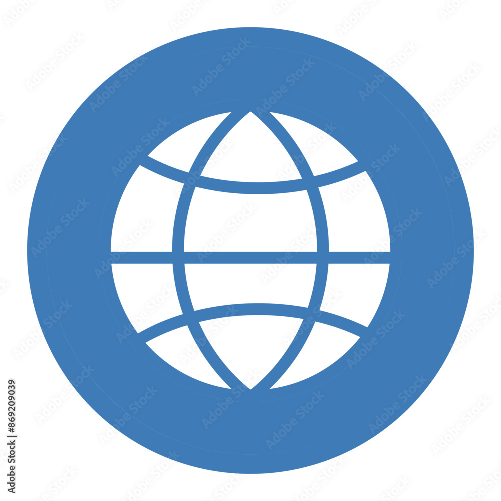 Filled Round Website Icon Filled Round Website Icon