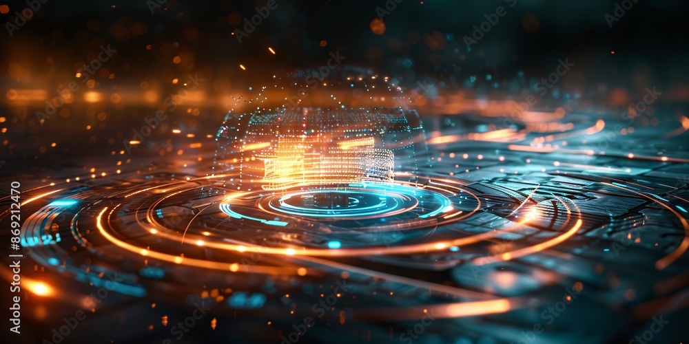 Futuristic technology interface background. Futuristic technology interface background.