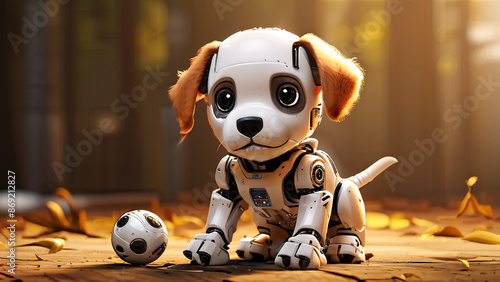 Robot dog with ball