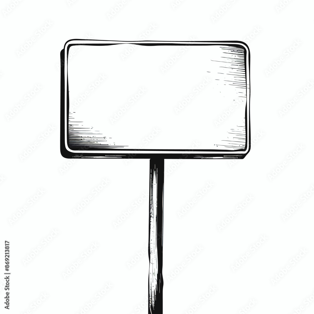 Fototapeta premium Black and white vector sign empty isolated on white background Generative Ai
