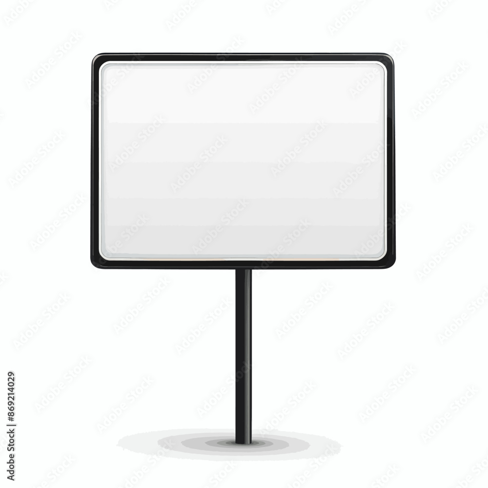 Fototapeta premium Black and white vector sign empty isolated on white background Generative Ai