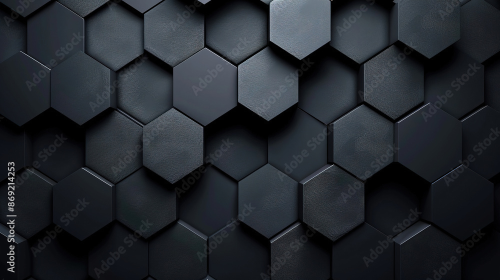 Black background with hexagonal pattern Black background with hexagonal pattern