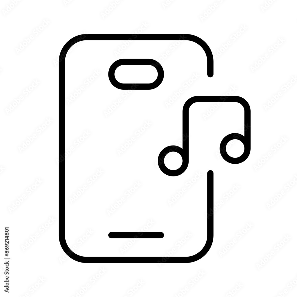 music app icon with line style, perfect for user interface projects music app icon with line style, perfect for user interface projects