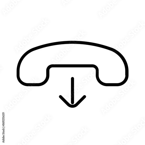 phone drop icon with line style, perfect for user interface projects