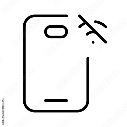 no wifi icon with line style, perfect for user interface projects