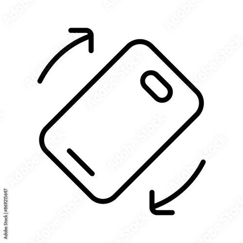 phone rotate icon with line style, perfect for user interface projects