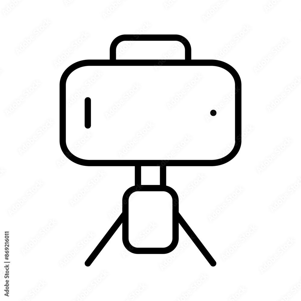 phone tripod icon with line style, perfect for user interface projects phone tripod icon with line style, perfect for user interface projects