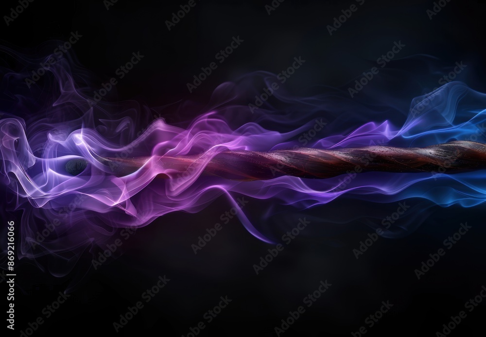 Obraz premium Vibrant abstract smoke and light background