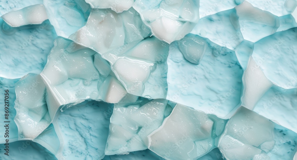 Fototapeta premium Shimmering ice crystals in cool tones