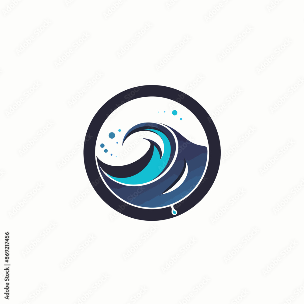 Minimalist vector laundry logo on white background Generative Ai Minimalist vector laundry logo on white background Generative Ai