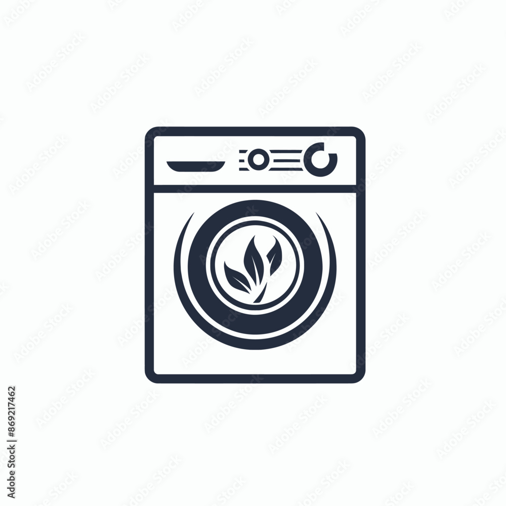 Minimalist vector laundry logo on white background Generative Ai Minimalist vector laundry logo on white background Generative Ai