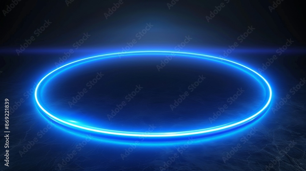 In the shape of a circle ring glow with blue flare. 3D round speed portal with magic energy. Radical hologram frame with beam and vortex for nightclub parties. In the shape of a circle ring glow with blue flare. 3D round speed portal with magic energy. Radical hologram frame with beam and vortex for nightclub parties.