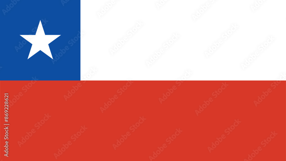 Official vector flag of Chile. Illustration eps10. Official vector flag of Chile. Illustration eps10.