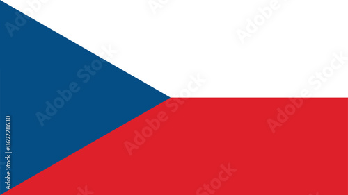 Official vector flag of Czech Republic. Illustration eps10.