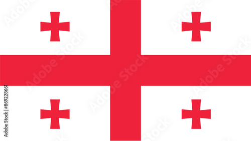 Official vector flag of Georgia. Illustration eps10.