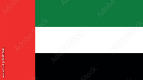 Official vector flag of United Arab Emirates. Illustration eps10. UAE