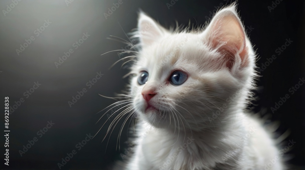 a kitten with blue eyes sitting a kitten with blue eyes sitting