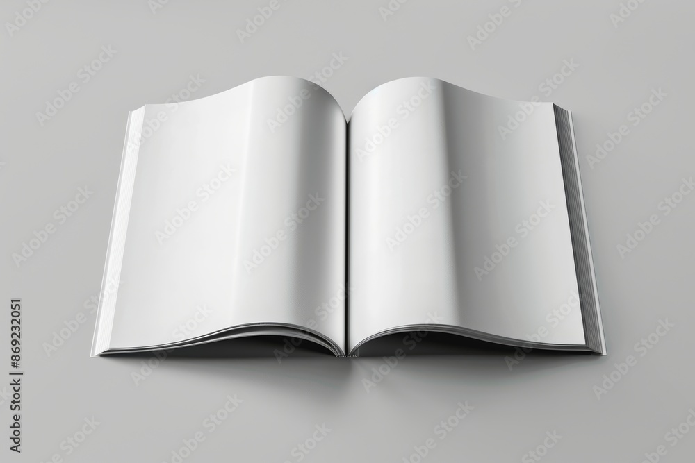 This is a mockup of a blank US Letter magazine with the cover modeled in 3D This is a mockup of a blank US Letter magazine with the cover modeled in 3D