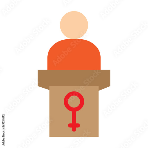 Politician Vector Flat Icon Design