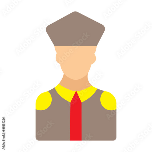 Police Vector Flat Icon Design