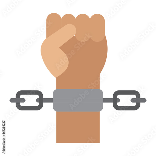 Slave Vector Flat Icon Design