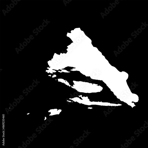 Split Dalmatia county map, subdivisions of Croatia. Vector illustration. photo