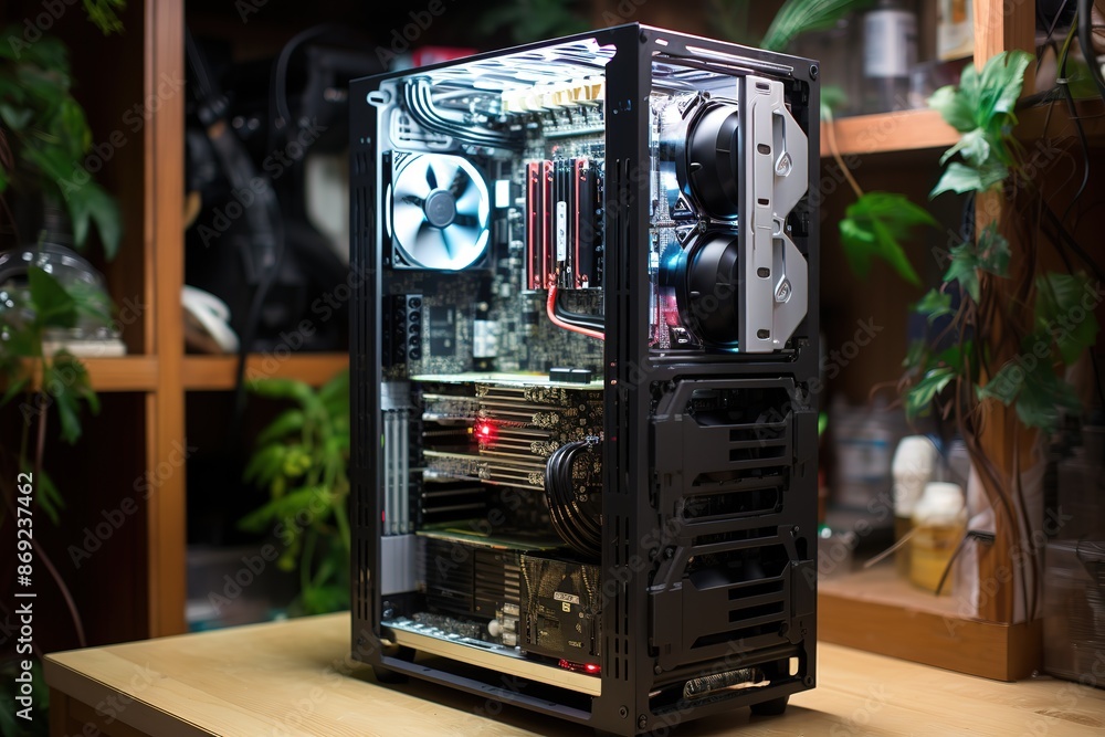 Desktop computer water cooling system - isolated Desktop computer water cooling system - isolated