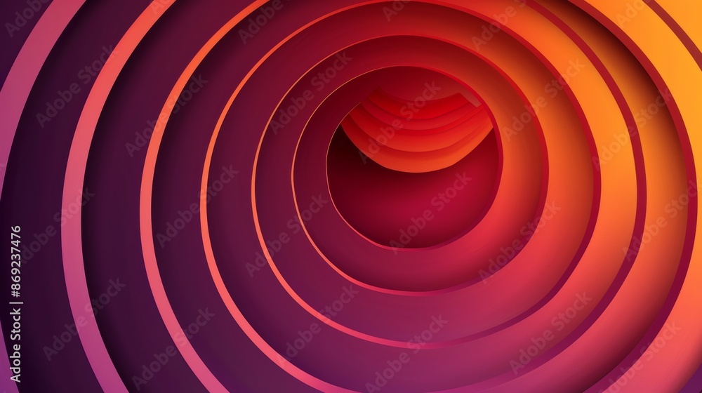 Paper layers cut out in circles as background. 3D geometric radial cutout backdrop image. Banner template with subtle circle pieces of paper in bright gradient color and shadows. Paper layers cut out in circles as background. 3D geometric radial cutout backdrop image. Banner template with subtle circle pieces of paper in bright gradient color and shadows.
