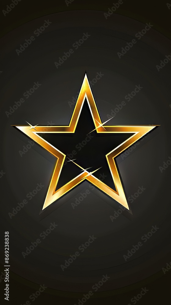 Gold Star Illustration with Lights Gold Star Illustration with Lights
