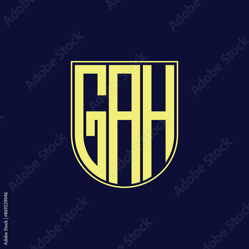 gah letter logo design