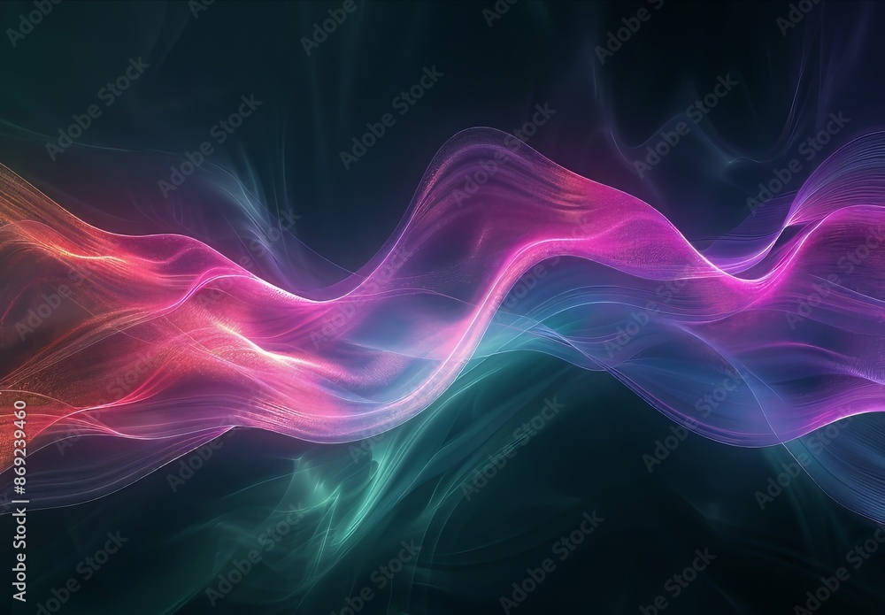 Neon Wave Light Illustration Neon Wave Light Illustration