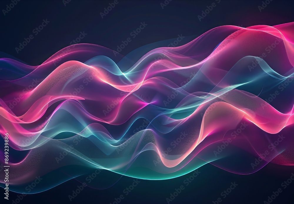 Obraz premium Neon Wave Light Illustration