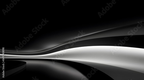 Mesmerizing Monochrome Curves in Fluid Tunnel-like Abstract Design