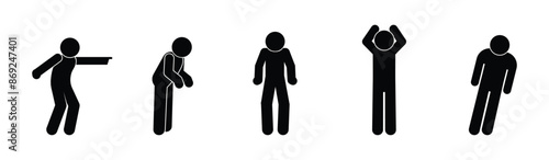 stick figures stickman, man icon