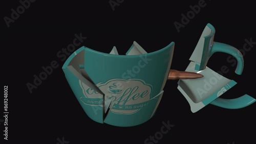 Bullet hit mug