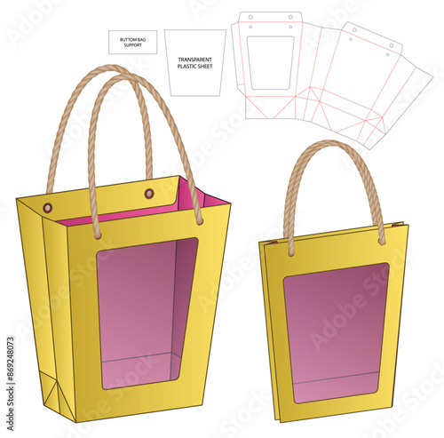 Box packaging die cut template design. 3d mock-up