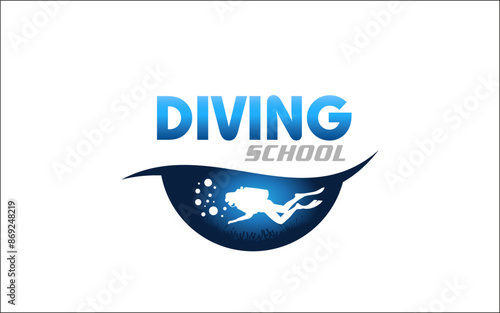 Illustration graphic vector of scuba diving logo design template