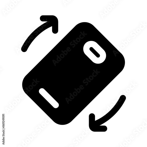 phone rotate icon with glyph style, perfect for user interface projects photo