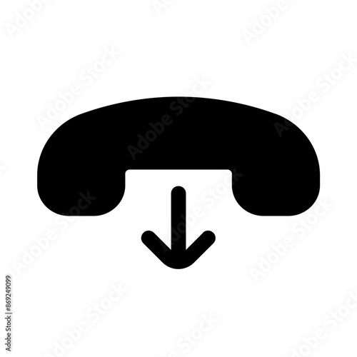 phone drop icon with glyph style, perfect for user interface projects