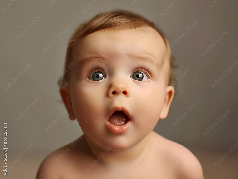 Surprised Baby with Wide Eyes Surprised Baby with Wide Eyes