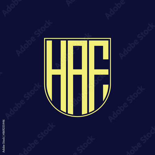 haf letter logo design