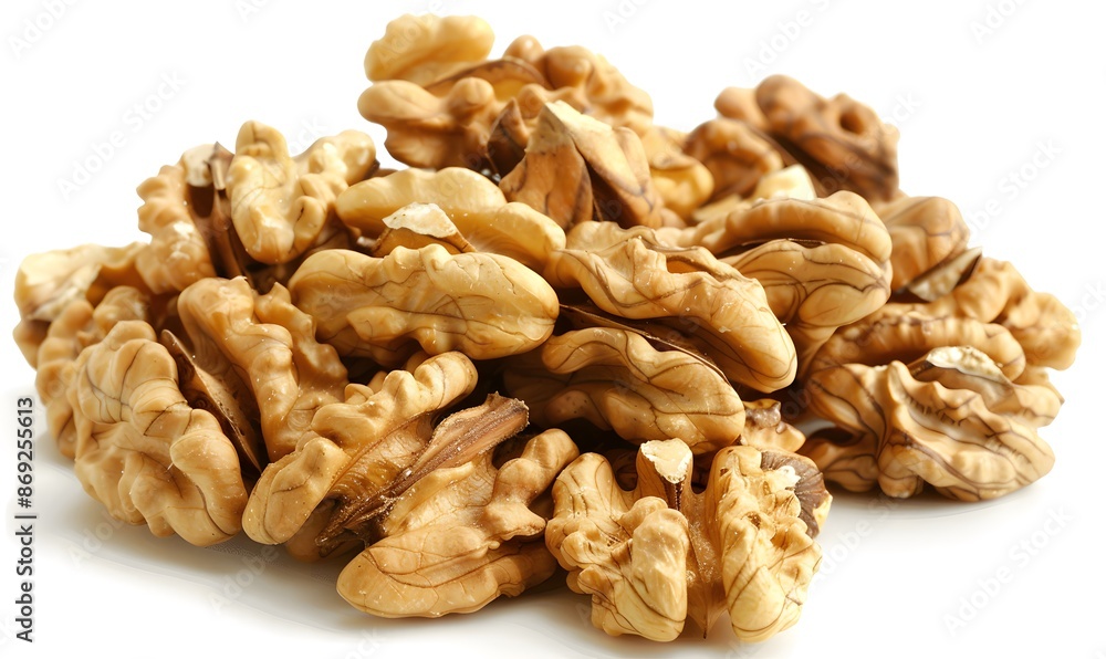 Pile of delicious walnuts, Generative AI Pile of delicious walnuts, Generative AI
